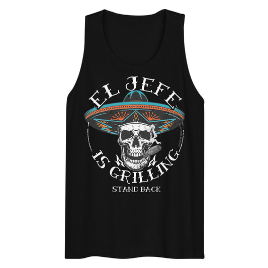 Men's Premium El Jefe Is Grilling Tank tank top