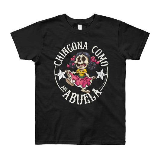 Youth Chingona Como Mi Abuela Short Sleeve T-Shirt