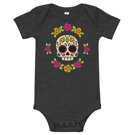 Sugarskull Flower Baby Onesie