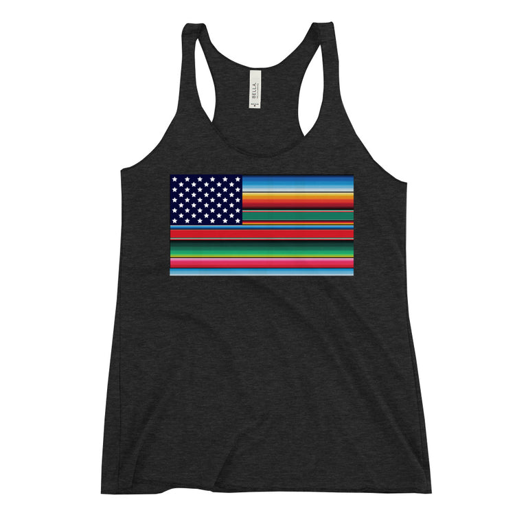 Ladie's Cross-Culture Flag Chingona Racerback Tank Top