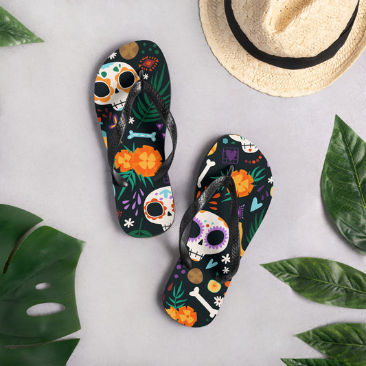 Dia De Los Muertos Chingon Chanclas