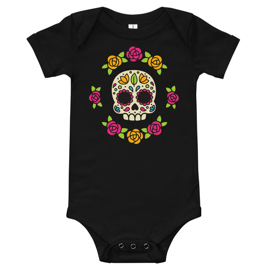 Sugarskull Flower Baby Onesie