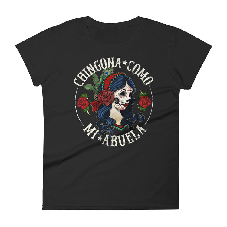 Chingona Como Mi Abuela Rose Vintage Ladie's T-Shirt