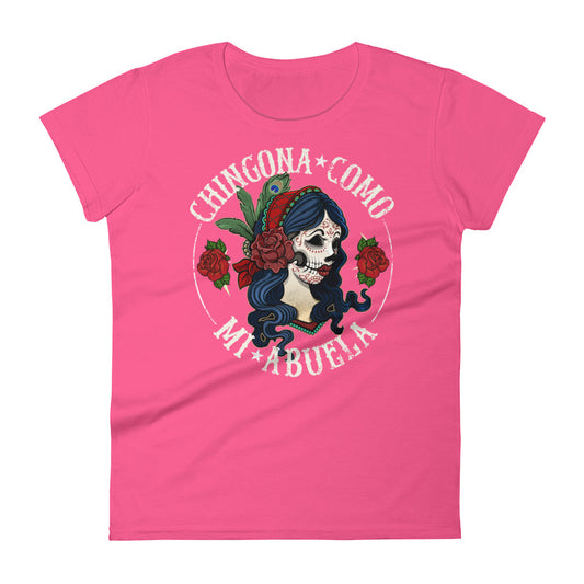 Chingona Como Mi Abuela Rose Vintage Ladie's T-Shirt