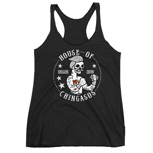 Women's Racerback House Of Chingasos Vintage Greaser