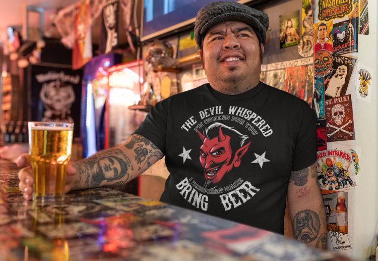 The Devil Whispered Beer Vintage Greaser T-Shirt