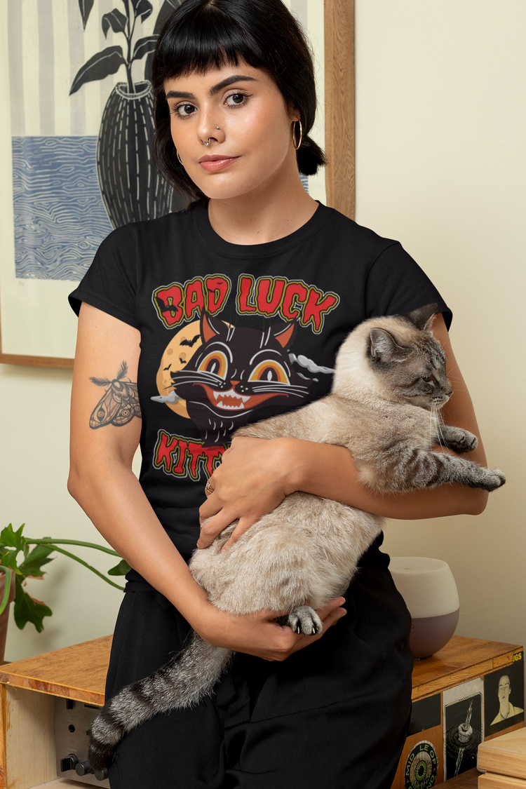 Bad Luck Kitty Unisex Halloween T-Shirt