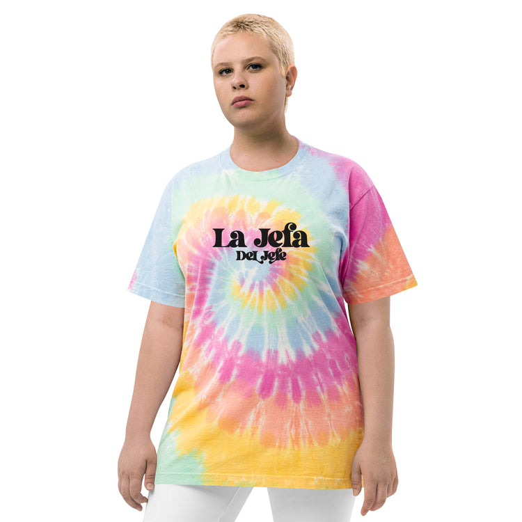 La Jefa Del Jefe Premium  tie-dye t-shirt