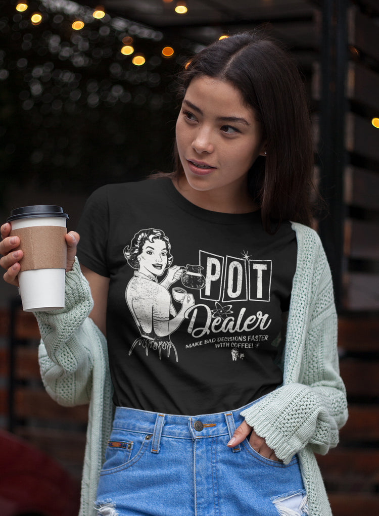 Deluxe Pot Dealer Women's Vintage Coffee Tee