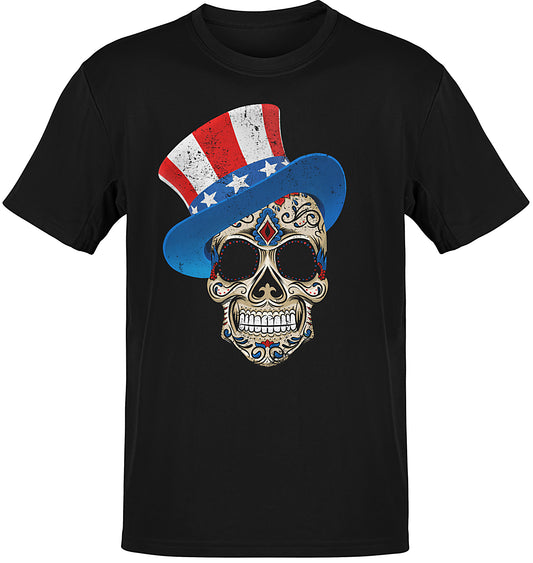 Premium 4th Of July American Sugar Skull T-shirt