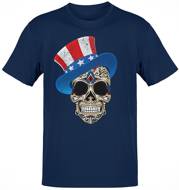 Premium 4th Of July American Sugar Skull T-shirt