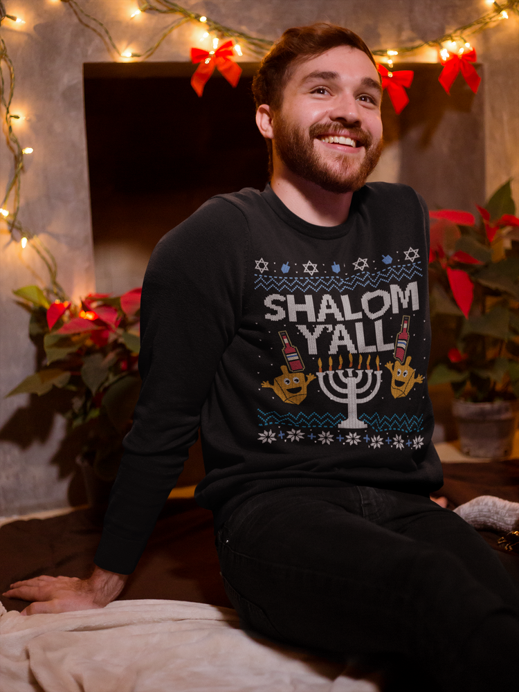 Shalom Y'all Ugly Sweater Chrismas Hanuukkah Sweatshirt