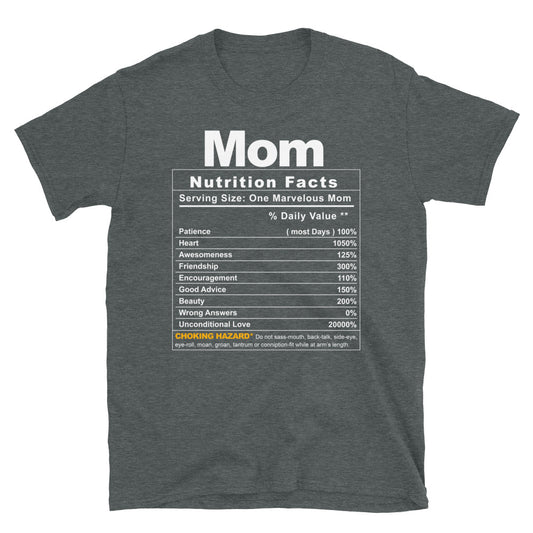 Mom Nutrition Facts Tee