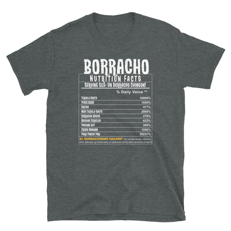Borracho Nutrition Facts T-Shirt