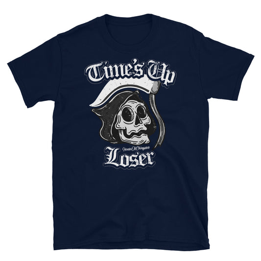 Time's Up Loser Vintage Greaser Skull T-Shirt