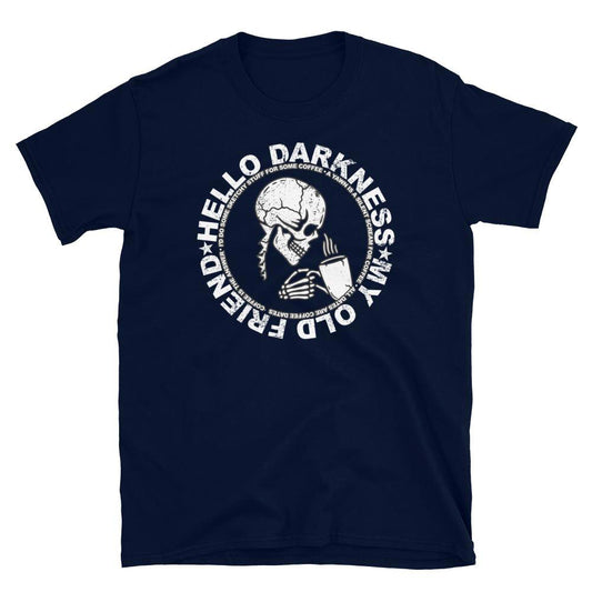 Hello Darkness My Old Friend Coffee Skull T-Shirt