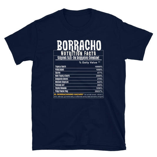 Borracho Nutrition Facts T-Shirt