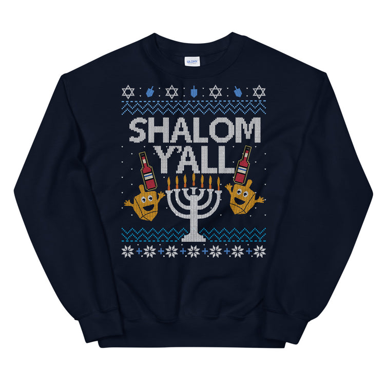 Shalom Y'all Ugly Sweater Chrismas Hanuukkah Sweatshirt