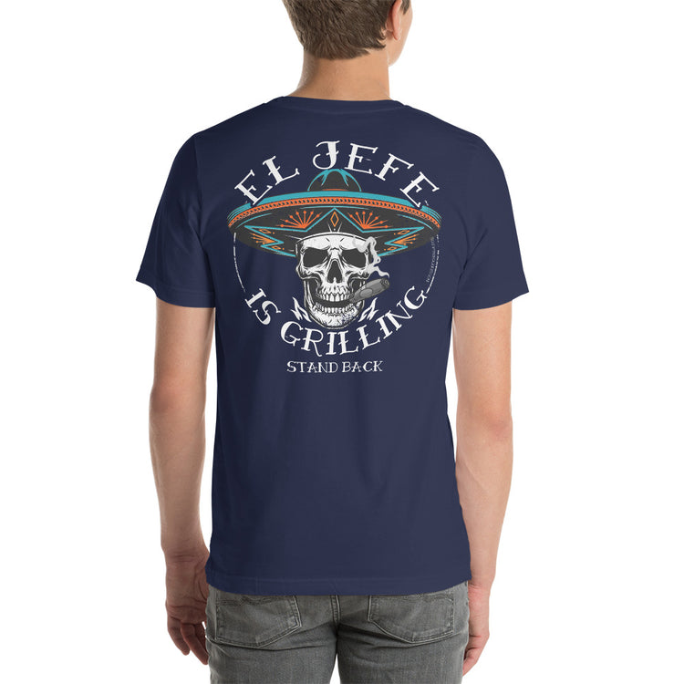 Premium El Jefe Is Grilling t-shirt Back Print