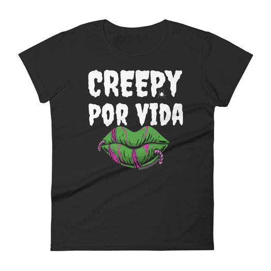 Creepy Por Vida Goth Ladies T-shirt