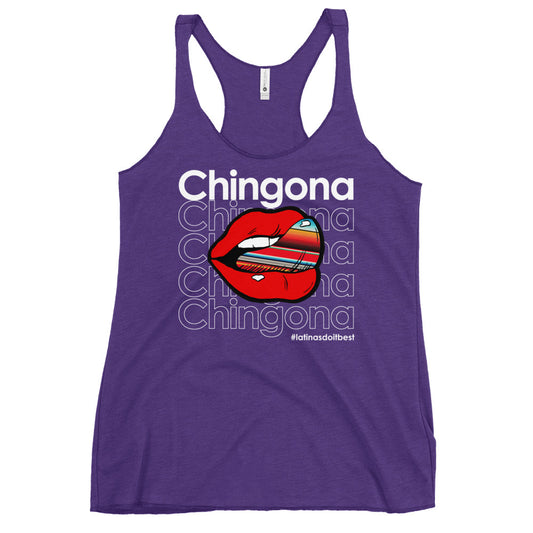 Ladie's Chingona Latinas Do It Best Racerback Tank