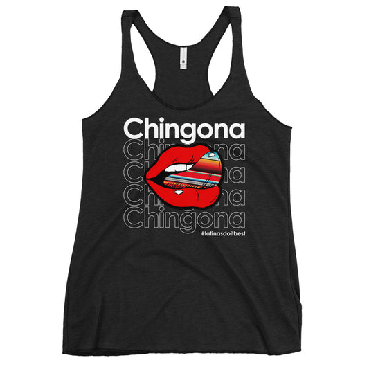 Ladie's Chingona Latinas Do It Best Racerback Tank