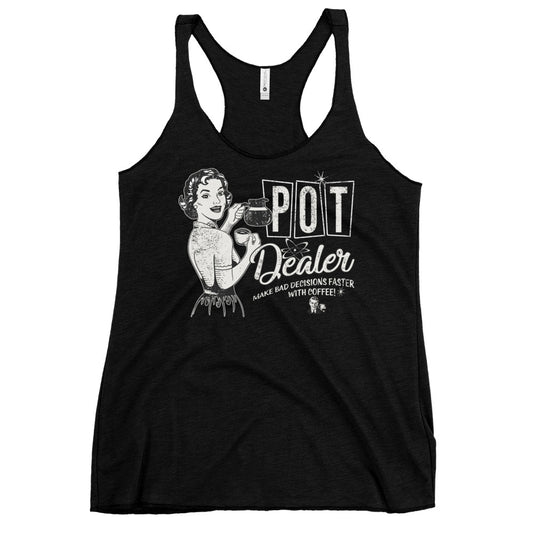 Premium Next Level Pot Dealer Coffee Lovers Women's Racerback Tank